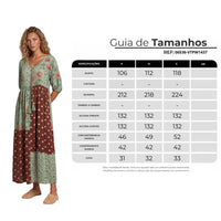 Vestido Midi Com Recortes Verde E Marrom Patchwork De Poá Yacamim E14