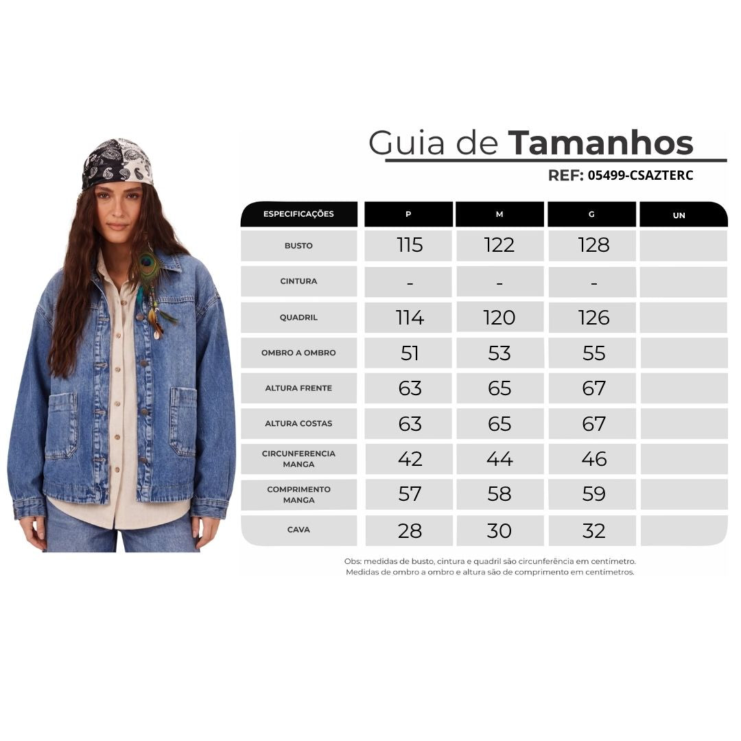 Jaqueta Jeans Azul Yacamim K6