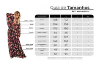 Vestido De Tule Longo Preto Estampa Floral Yacamim D8 Paris