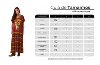 Vestido Midi De Viscolinho Terracota Estampado Yacamim E1