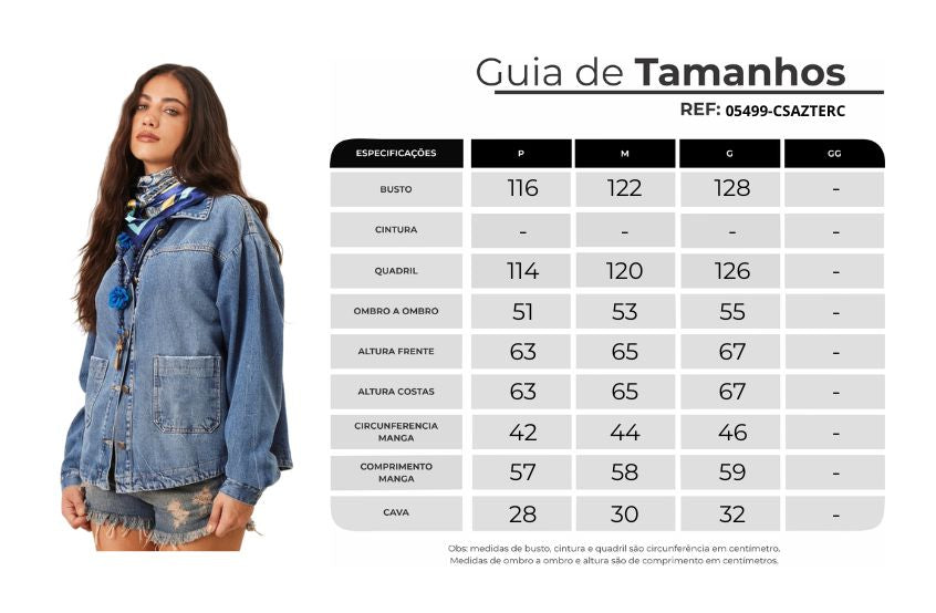 Jaqueta Jeans Azul Yacamim K6