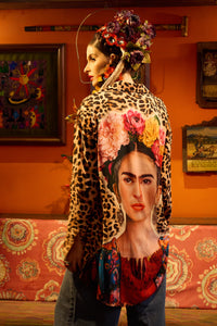Camisa Ampla Animal Print Frida Yacamim A10 Mex
