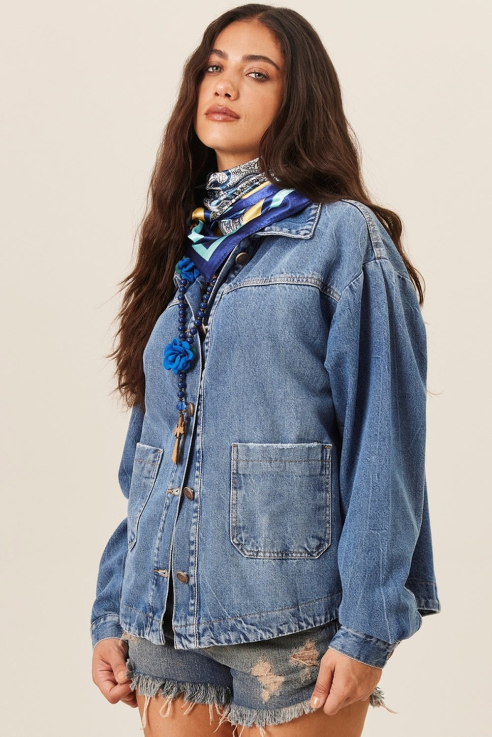 Jaqueta Jeans Azul Yacamim K6