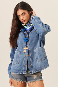 Jaqueta Jeans Azul Yacamim K6