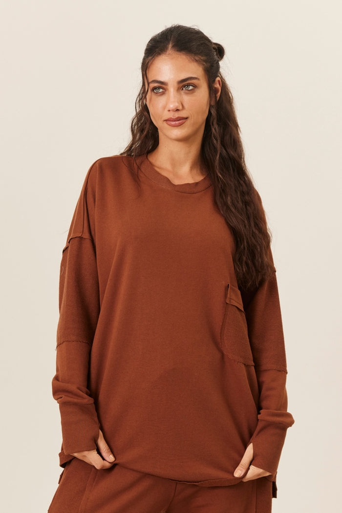 Blusa De Moletom Marrom Yacamim A3