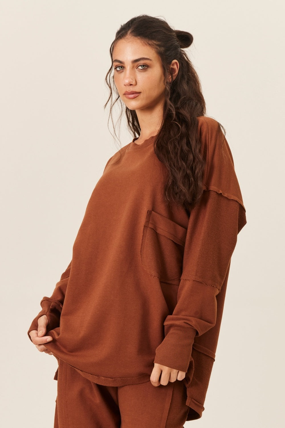 Blusa De Moletom Marrom Yacamim A3
