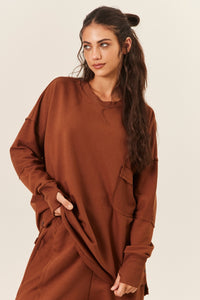 Blusa De Moletom Marrom Yacamim A3