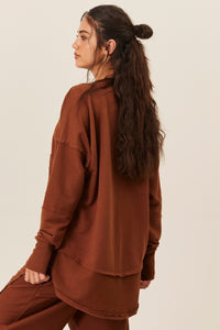 Blusa De Moletom Marrom Yacamim A3