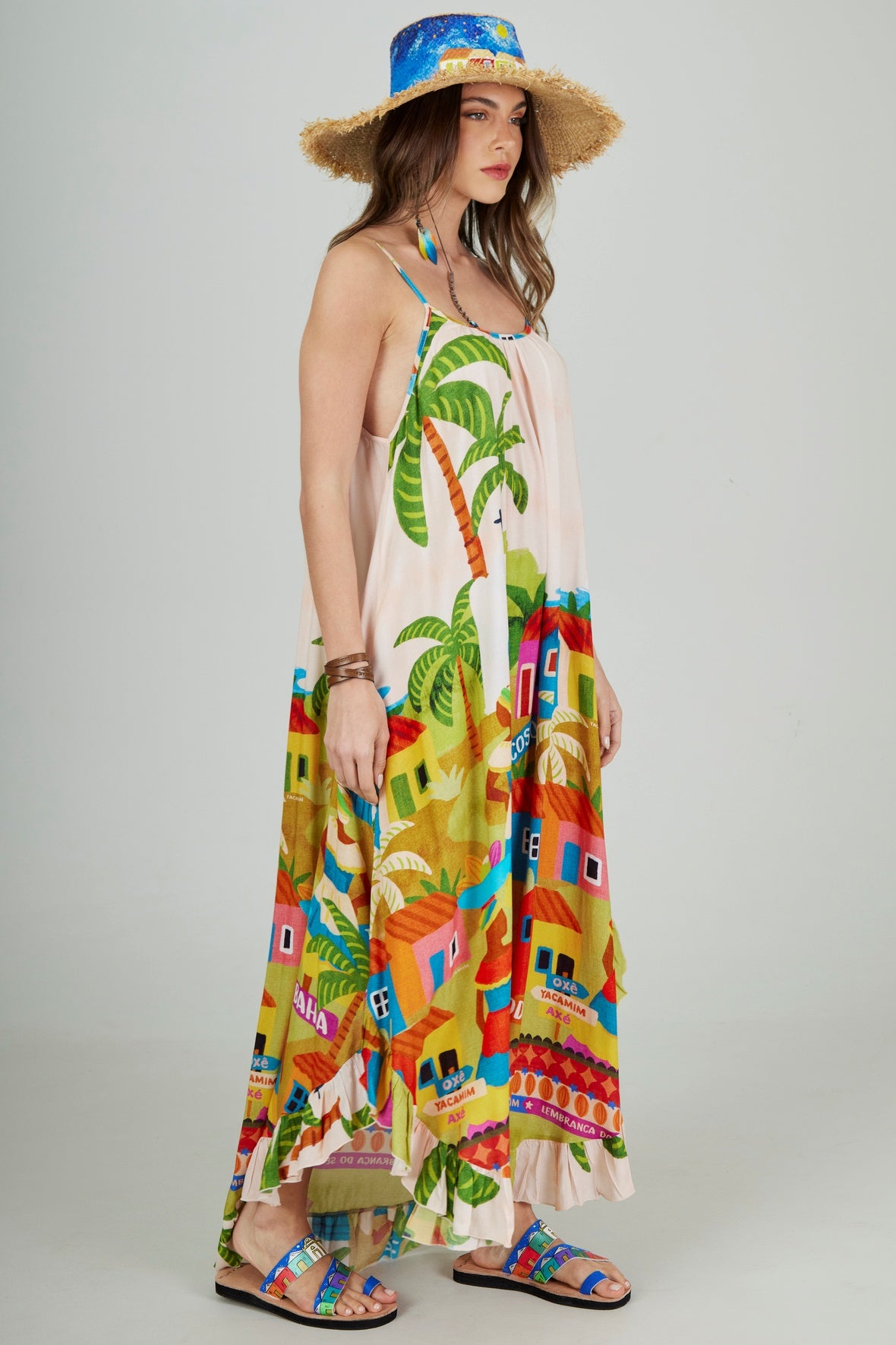 Vestido Midi Axé Coleção Bahêa Yacamim Q3