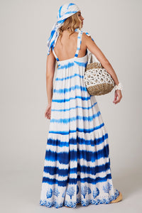 Vestido Longo Azul Coleção Pira Omomba''e Yacamim K5