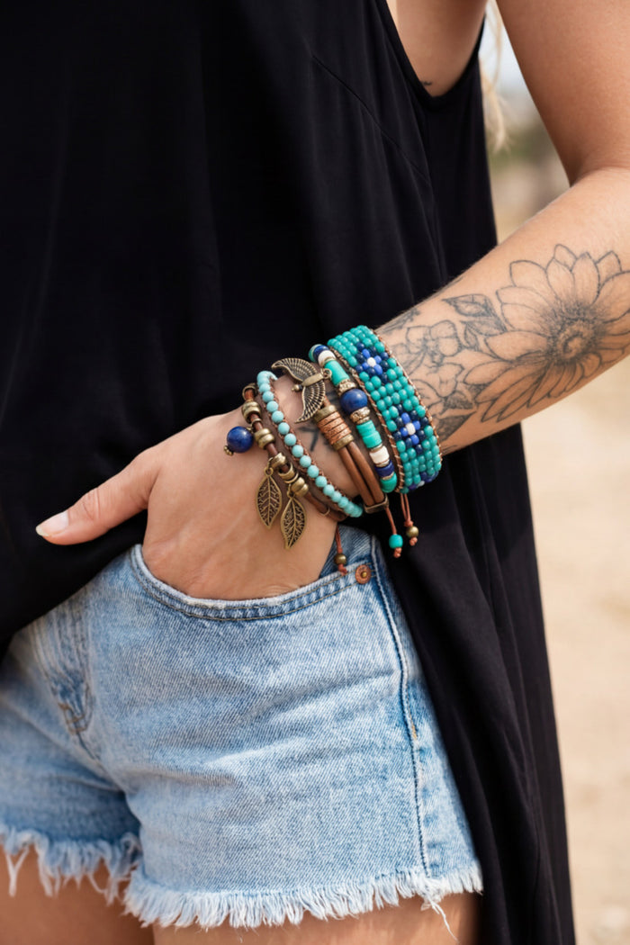 Kit De Pulseiras Com Mix De Pingentes Yacamim #705