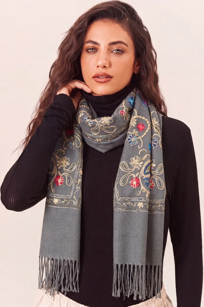Cachecol Cashmere Cinza Yacamim #1190